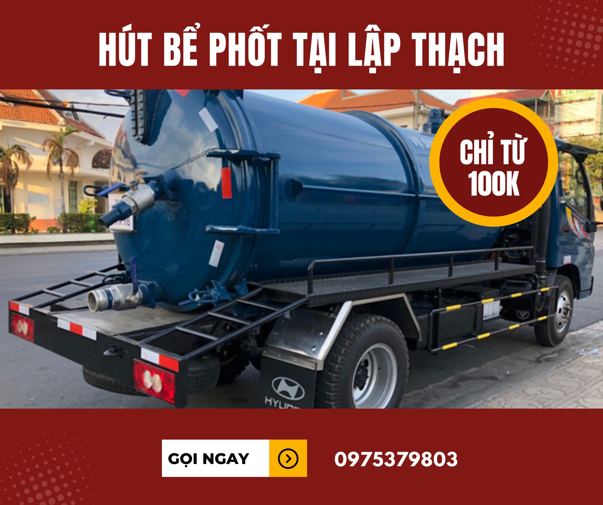 Hút bể phốt tại Lập Thạch