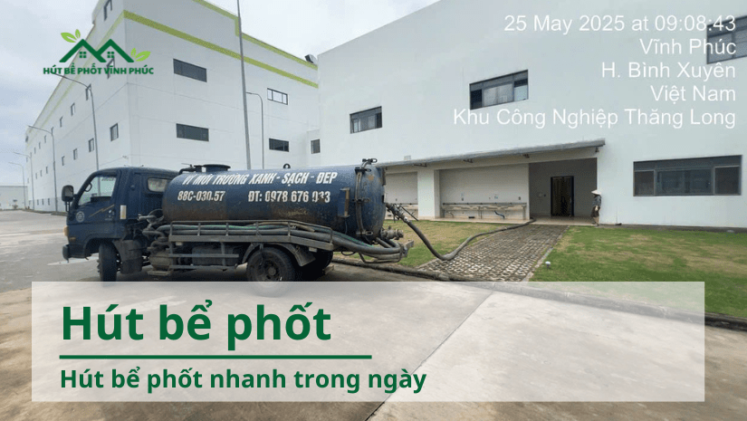Hút bể phốt nhanh trong ngày