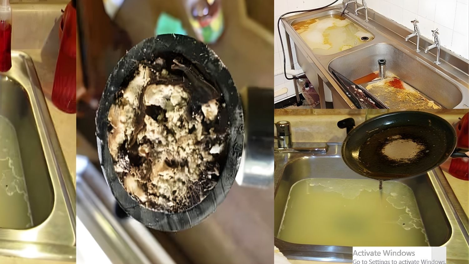 Dấu hiệu nhận biết chậu rửa bát bị tắc mỡ