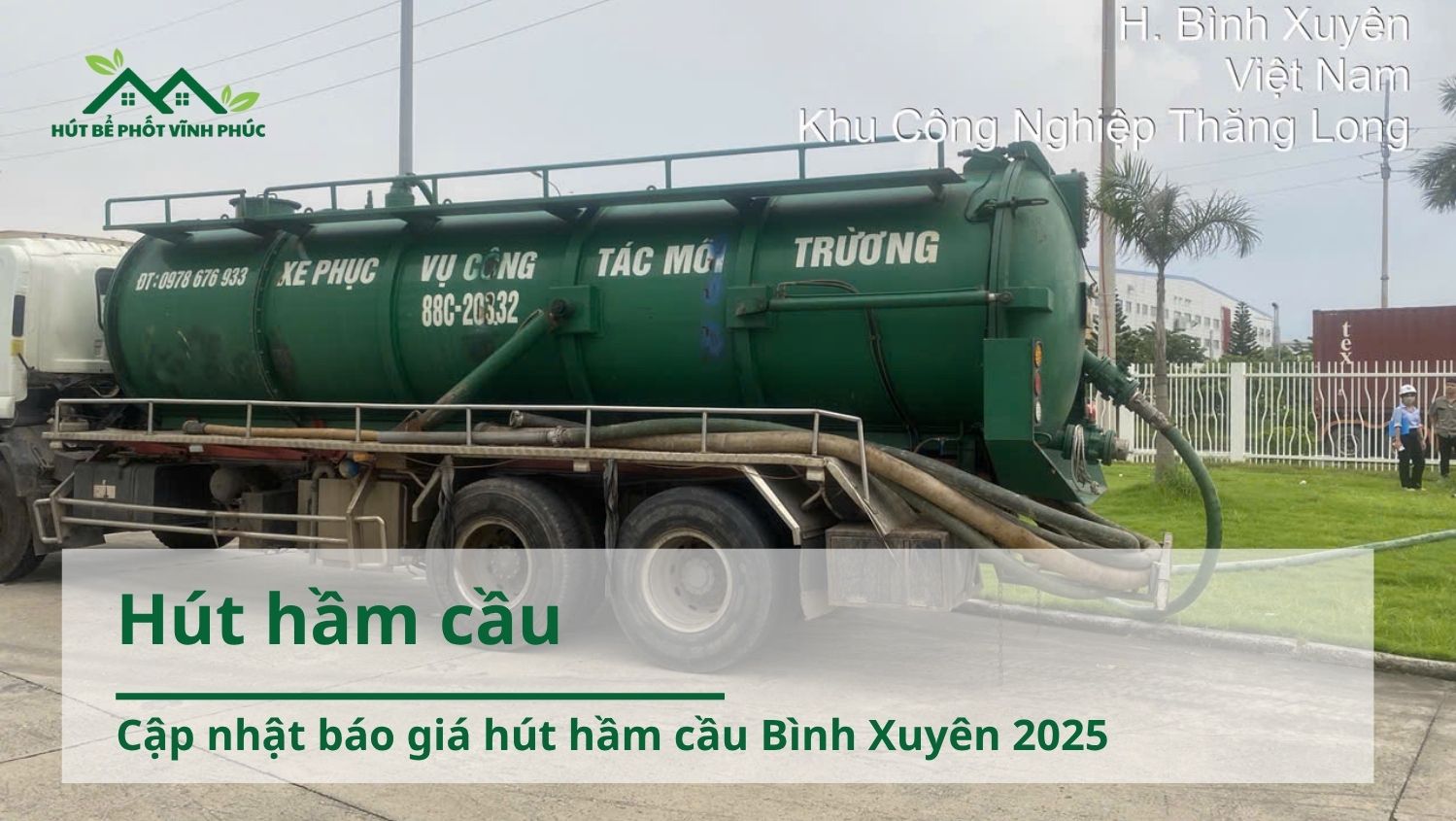 Cập nhật báo giá hút hầm cầu Bình Xuyên 2025