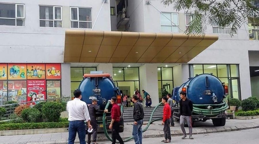 Quy trình hút hầm cầu chung cư 